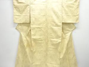 アンティーク　亀甲模様織出し手織り節紬着物